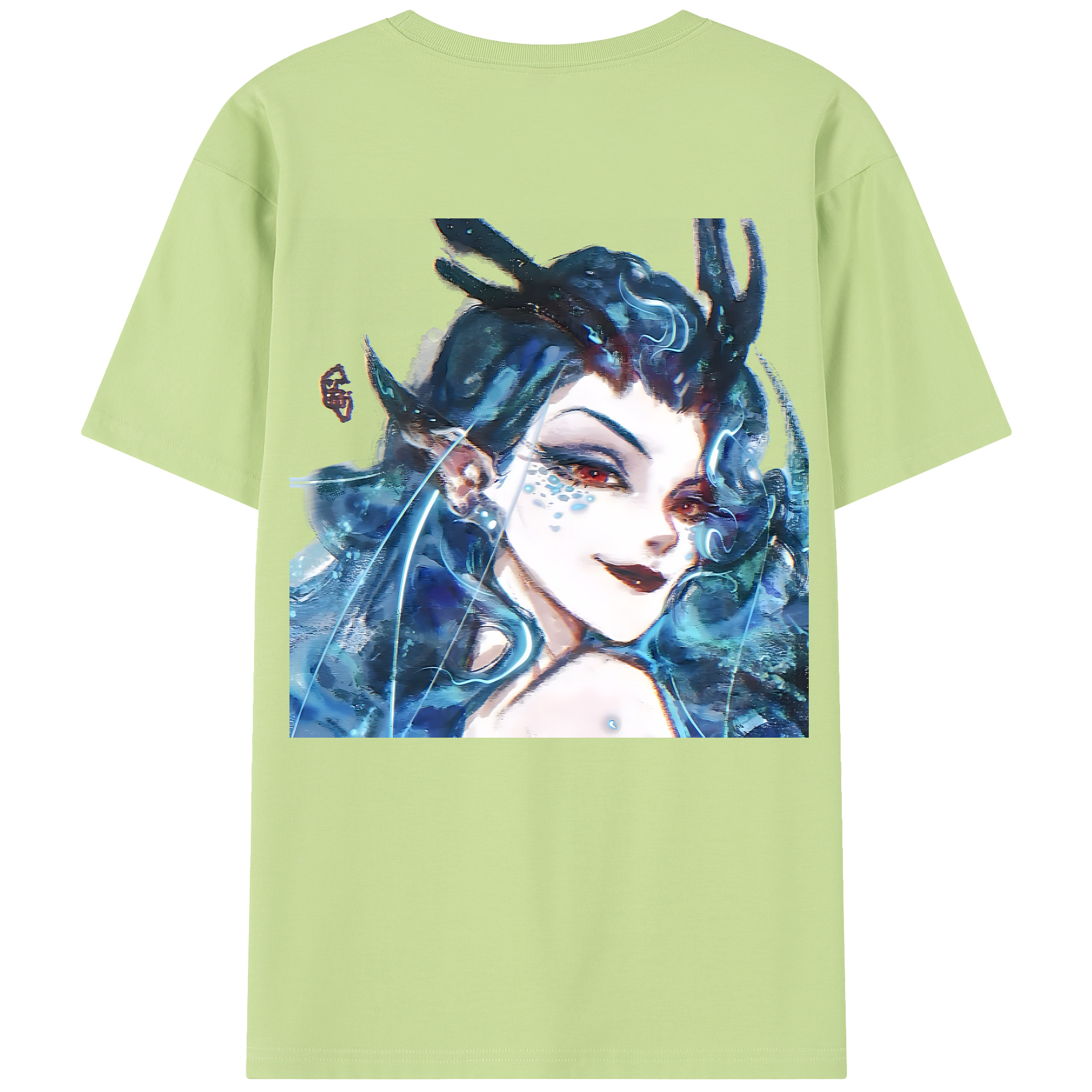 （画像用） Ne Zha 2 ナタ 魔童の大暴れ 綿100％半袖Tシャツ（背面プリント）